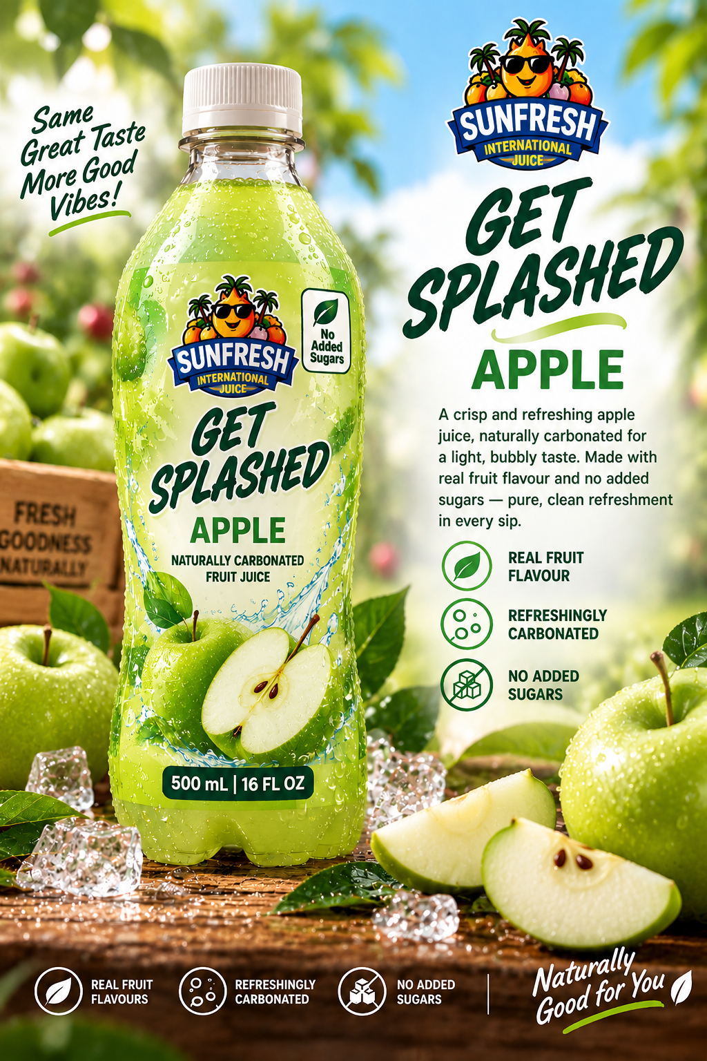 Sunfresh Apple 16oz Bottle